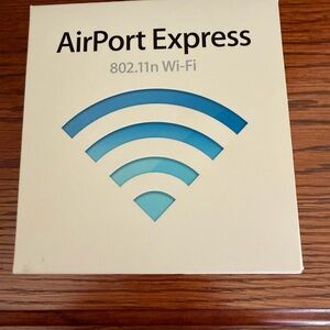 Apple AirPort Express Wireless Router in White with Silver Apple Logo